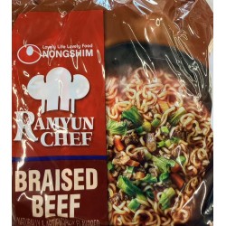 NONGSHIM RAMYUN CHEF BRAISED BEEF  4.00 BAG