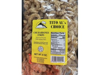 TITO ALS CHICHARRONES-STRIPS 8.00 OUNCE