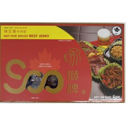 HOT FIVE SPICES BEEF JERKY 6.00 OUNCE