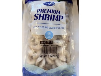 WILD SEA PREMIUM RAW PEELED SHRIMP  2.00 POUNDS