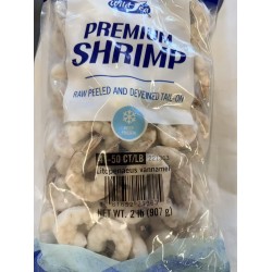 WILD SEA PREMIUM RAW PEELED SHRIMP 41/50 2.00 POUNDS