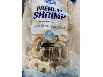 WILD SEA PREMIUM RAW PEELED SHRIMP 41/50 2.00 POUNDS