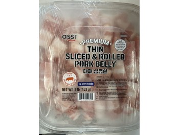 THIN SLICED & ROLLED PORK BELLY  1.00 POUNDS