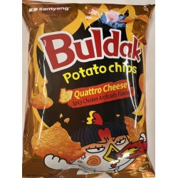 SAMYANG BULDAK POTATO CHIPS QUATTRO CHEEESE FLA 120.00 GRAM