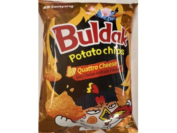 SAMYANG BULDAK POTATO CHIPS QUATTRO CHEEESE FLA 120.00 GRAM