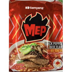 SAMYANG RAMEN BLACK PEPPER & BEEF FLA  4.00 PACKET