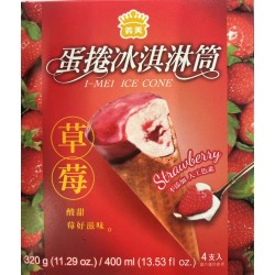 I MEI ICE CREAM CONE STRAWBERRY FLA 4.00 PIECE
