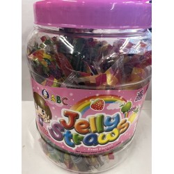 JELLY STRAWS ASSORTED  1000.00 GRAM