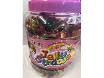 JELLY STRAWS ASSORTED  1000.00 GRAM