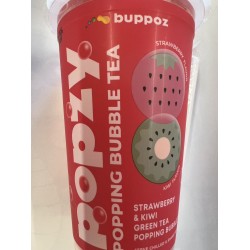 POPZY POPPING BUBBLE TEA STARWBERRY & KIWI GRE 11.33 OUNCE