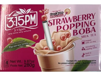 3:15PM STRAWBERRY POPPING BOBA 280.00 GRAM