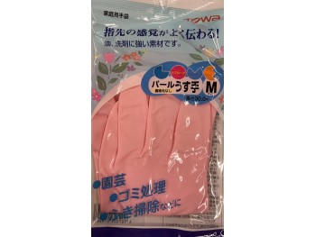 SEIWAPRO VINYL GLOVES PINK M   