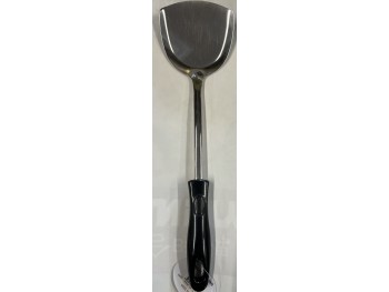 LAKE TIAN BLACK HANDLE STAINLESS SPATULA   
