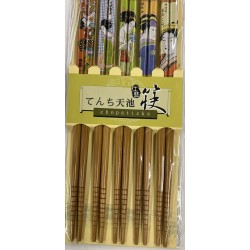 BAMBOO CHOPSTICK CLEAR CORTING UKIYOE DESIGN  