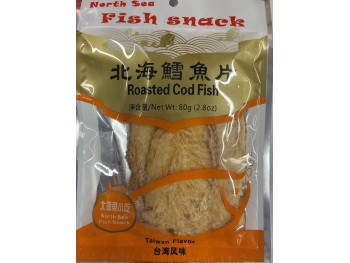 NORTH SEA FISH SNACK ROASTED COD FISH 80.00 GRAM