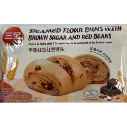 SQ STEAMED FLOUR BUNS WITH BROWN SUGAR AND RED BEA 480.00 GRAM