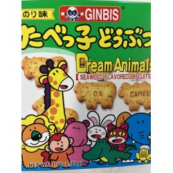 GINBIS DREAM ANIMALS BISCUITS SEAWEED 50.00 GRAM