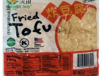 NATURESSOY   FRIED  TOFU 9.00 OUNCE