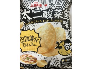 OISHI CHIPS PICKLED FISH FLA  80.00 GRAM