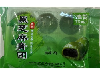 GREEN RICE BALLS WITH BLACK SESAME 330.00 GRAM