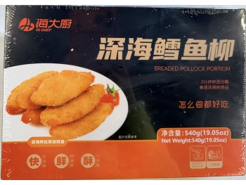 HI CHEF BREADED POLLOCK PORTION  540.00 GRAM
