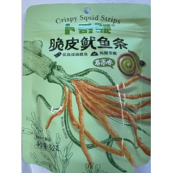 CRISPY SQUID STRIPS WASABI FLA  30.00 GRAM