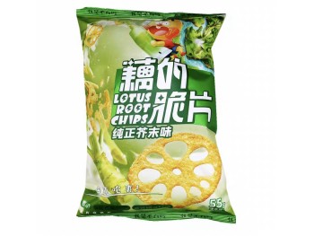 FIRED LOTUS ROOT SLICES WASABI FLA  55.00 GRAM