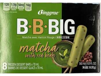 BINGGRAM GREEN TEA ICE BAR 8P  18.90 OUNCE