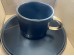 MUG WITH SAUCER AND SPON BLACK AND GOLD  8.00 OUNCE