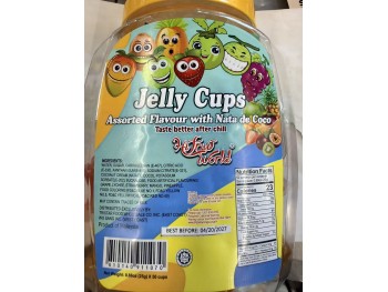 JELLY CUPS ASSORTED FLA WITH NATA DE COCO  50.00 PIECE