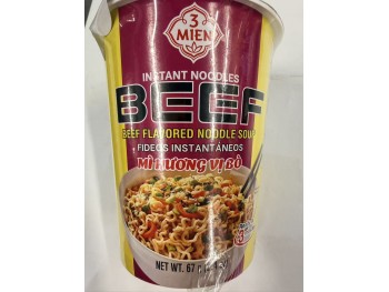 MIEN INSTANT NOODLES BEEF FLA  67.00 GRAM