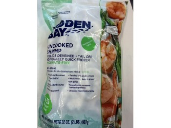 HIDDEN BAY INCOOKED SHRIMP  2.00 POUNDS