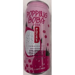 POCAS POPING BOBA STRAWBERRY DRAGON TEA  490.00 MILLILITER