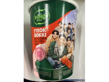 BIBIGO TTEOKBOKKI RICE CAKE WITH HOT &SPICY SAUCE 125.00 GRAM