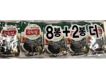 SEASONED SEAWEED LAVER 8+2 10.00 BAG