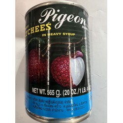 PIGEON BRAND LYCHEE IN SYRUP 20.00 OUNCE