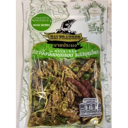 JNS NAI PRAMONG FISH SNACK CRISPY ANCHOVYT HERBS 60.00 GRAM