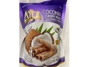 AROI COCONUT CRISPY ROLLS TARO FLA  134.00 GRAM