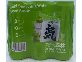 GENKI SPARKLING WATER GREEN APPLE 6.00 CAN